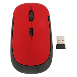 Souris De Souris Ultra-mince Usb Mini 2.4G Sans Fil Optique 1600 Dpi Pour Le Rouge Pc