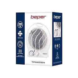 Beper P203TER201 Radiateur Soufflant 2000W Convection Câble Electrique Thermostat Réglable Blanc