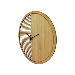 Avis Vente-Unique Horloge murale - D. 40 cm - Coloris naturel - BOSSIFA