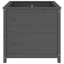 Avis vidaXL Jardinière gris 82,5x82,5x78 cm bois massif de pin