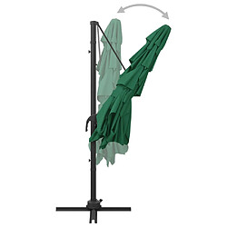 Helloshop26 Parasol mobilier de jardin à 4 niveau x avec mât en aluminium 250 x 250 cm vert 02_0008798 pas cher