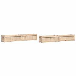 vidaXL Jardinières 2 pcs bois de pin massif