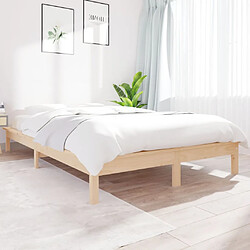 vidaXL Cadre de lit sans matelas 140x190 cm bois de pin massif