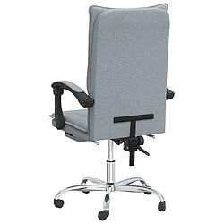 Acheter vidaXL Fauteuil inclinable de bureau Gris clair Tissu