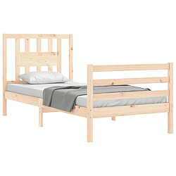 Avis vidaXL Cadre de lit sans matelas 90x200 cm bois massif