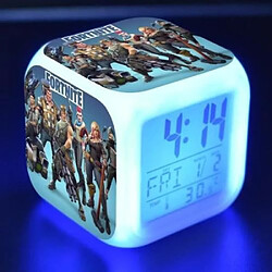 Réveil Imprimé Fortnite LED 7 Couleurs Veilleuse multifonction Calendrier Thermomètre Cadeau Enfant-Lewin Deal