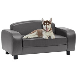 Maison Chic Niche Canapé,Lit pour chien | Panier couchage pour chien Gris 80x50x40 cm Similicuir -GKD45659