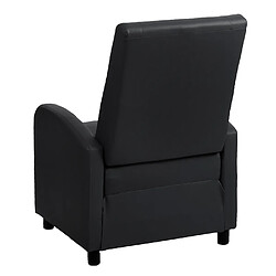 Avis Mendler Fauteuil TV HWC-H18, fauteuil inclinable, cuir synthétique pliable 99x70x75cm ~ noir