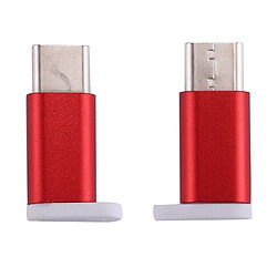 Wewoo Adaptateur rouge pour Samsung Galaxy S8 et S8 + / LG G6 / Huawei P10 P10 Plus / Oneplus 5 / Xiaomi Mi6 Max 2 / autres Smartphones USB-C / Type-C Mâle à Micro USB 2.0 Convertisseur Femelle,