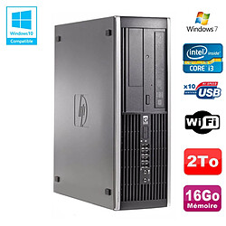 PC HP Compaq Elite 8200 SFF Intel Core I3-2100 3.1GHz 16Go 2To Graveur WIFI W7 - Occasion