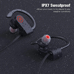 Casque Bluetooth Écouteurs sans fil Bluetooth 5.1 Casque de course IPX7 Écouteurs étanches avec 10 heures de lecture HiFi Stéréo Casques antibruit pour entraînement Gym pas cher