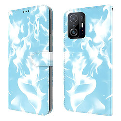 Etui en PU + TPU motif brouillard avec support bleu pour votre Xiaomi 11T/11T Pro