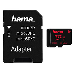 HAMA microSDXC 128 Go UHS Speed C3 UHS-I 80Mo/s + adaptateur/photo