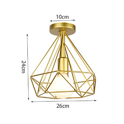 Stoex Plafonnier Industrielle Retro en Métal Cage Fer Or Plafonnier Industriel Vintage Suspension pour Entrée, Porche, Couloir, Salon, Chambre, Café, Bar pas cher