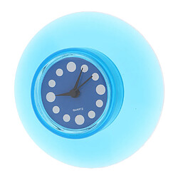 Mini horloge de douche étanche avec ventouse pour cuisine bleu