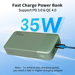 SANAG Power Bank, Alimentation Mobile 20000Mah, Recharge Rapide Pour Alimentation Mobile 35W, Batterie Avec Écran Numérique Pour Iphone,Samsung, Android, Etc