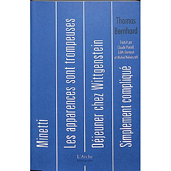 Minetti. Les apparences sont trompeuses. Déjeuner chez Wittgenstein