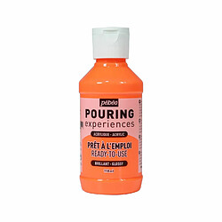 Pebeo Peinture pouring acrylique brillante - Orange fluo - 118 ml