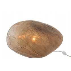 Dansmamaison Lampe Dany Ovale Verre Marron