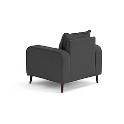 Avis Lisa Design Albane - fauteuil en velours côtelé pieds bois foncé