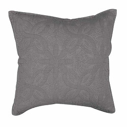 Paris Prix Housse de Coussin Florette 40x40cm Anthracite