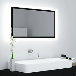 Maison Chic Miroir à LED,Miroir Lumineux LED de salle de bain Noir 80x8,5x37 cm Acrylique -MN19829