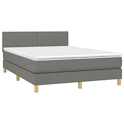 Avis Sommier à lattes,Cadre à lattes de lit et matelas et LED pour Adulte Gris foncé 140x200 cm -MN63761