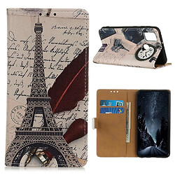 Etui en PU impression de motifs tour Eiffel pour votre Samsung Galaxy A21s