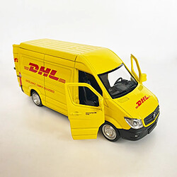 Universal 1/36 Echelle en alliage Simulation DHL Truck Métal Moulé Pour Retirer La Voiture Jouet Collection Vans Cadeaux Pour Enfants | Voiture Jouet Moulé Sous Pression(Jaune)