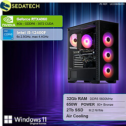 Sedatech PC Gamer • Intel i5-12400F • RTX4060 • 32Go DDR5 • 2To SSD M.2 • Windows 11