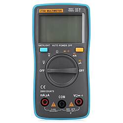 Wewoo Voltmètre ZT98 CAT III 600 V multimètre numérique portable 2000 compte rétro-éclairage AC / DC tension testeur mètres avec écran LCD et titulaire