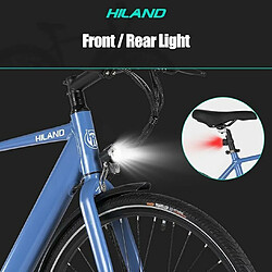 HILAND - Vélo électrique 250 W, moteur BAFANG conforme aux normes européennes, tout-terrain, 28 pouces, avec boîte de vitesses Shimano à 7 rapports, batterie 36 V intégrée, couleur : Bleu pas cher