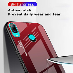 Avis Wewoo Coque Pour Huawei P Smart Z Gradient Color Glass Case Rouge Bleu