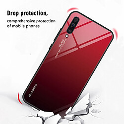 Acheter Wewoo Coque Pour Galaxy A50 Gradient Color Glass Case Rouge