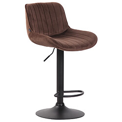 Non Tabouret de bar Lentini velours noir