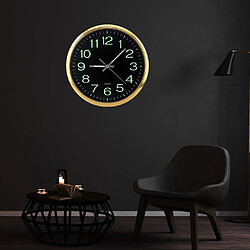 12 pouces Horloge Murale avec Lumière de Nuit Silencieuse Non Coutil Quartz Batterie Exploité Intérieur Extérieur Décoratif Horloge pour Chambre Salon pas cher