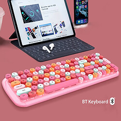 Avis Universal Combinaison clavier et souris sans fil pour iPad Tablette Téléphone Portable Bluetooth 5.0 Clavier 100 touches Vintage Punk Key Cap 1600dpi Maximum Mouse |