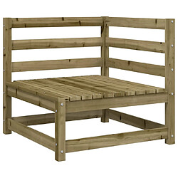 vidaXL Canapé d'angle de jardin 70x70x67 cm bois de pin imprégné