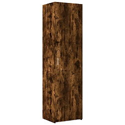 vidaXL Buffet haut chêne fumé 50x42,5x185 cm bois d'ingénierie