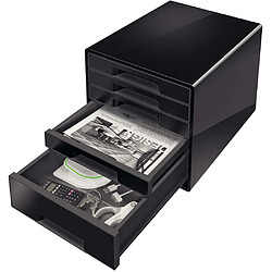 Leitz Cube de bureau 5 tiroirs Noir