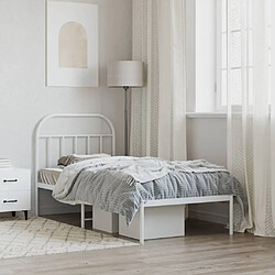 Avis Maison Chic Lit adulte - Cadre de lit métal avec tête de lit,Structure du lit Contemporain pour chambre blanc 90x190 cm -MN83836