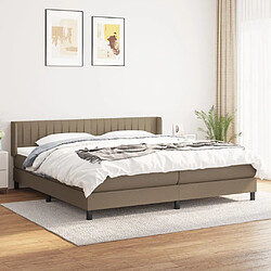 Maison Chic Lit Adulte - Lit simple Lit à sommier tapissier avec matelas moelleux - Meuble de Chambre - Taupe 200x200 cm Tissu -MN43430