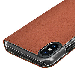 Acheter Étui iPhone X / XS Housse folio ultra-fine à effet grainé orange - Façonnable