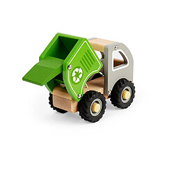 Bigjigs Toys Mini camion de recyclage en bois