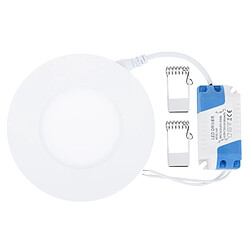 Wewoo 3W lumière blanche chaude lampe de panneau rond de 8.5cm avec le conducteur de LED, 15 SMD 2835, CA 85-265V, taille de découpe: 7.5cm pas cher