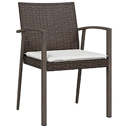 Avis Maison Chic Lot de 2 Chaises de jardin,Fauteuil d'extérieur coussins marron 56,5x57x83 cm rotin -MN85323