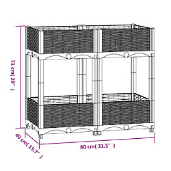 vidaXL Lit surélevé 80x40x71 cm Polypropylène pas cher