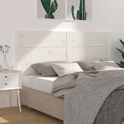 Maison Chic Tête de lit scandinave pour lit adulte,Meuble de chambre Blanc 186x4x100 cm Bois massif de pin -MN88346 