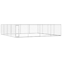 Helloshop26 Chenil extérieur cage enclos parc animaux chien extérieur pour chiens acier galvanisé 760 x 760 x 195 cm 02_0000478