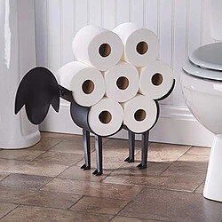 Universal Moutons Salle de bains Décoration Rouleau Porte-papier Installation murale Toilette papier Ranger Porte-papier tissu pour animaux Chambre à coucher Organiser Porte-papiers | Porte-papiers (noir)